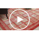 HERIZ A0985A kilimas Oriental, rėmas bordo - bambuko verpalų, išskirtinis, stilingas